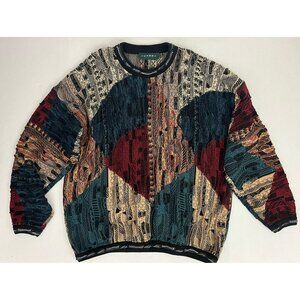 Vintage 90s Tundra Canada Sweater Mens 2XLT Cosby Biggie Textured Cotton